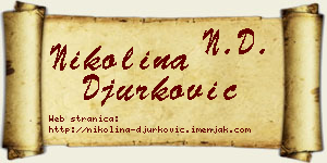 Nikolina Đurković vizit kartica
